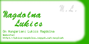 magdolna lukics business card